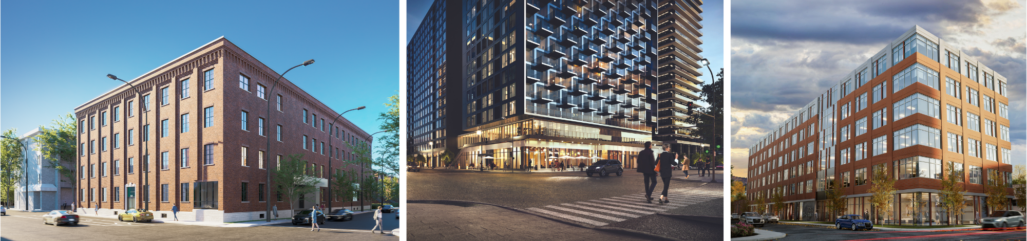 real estate projects. Day and night views real estate projects. Day and night views