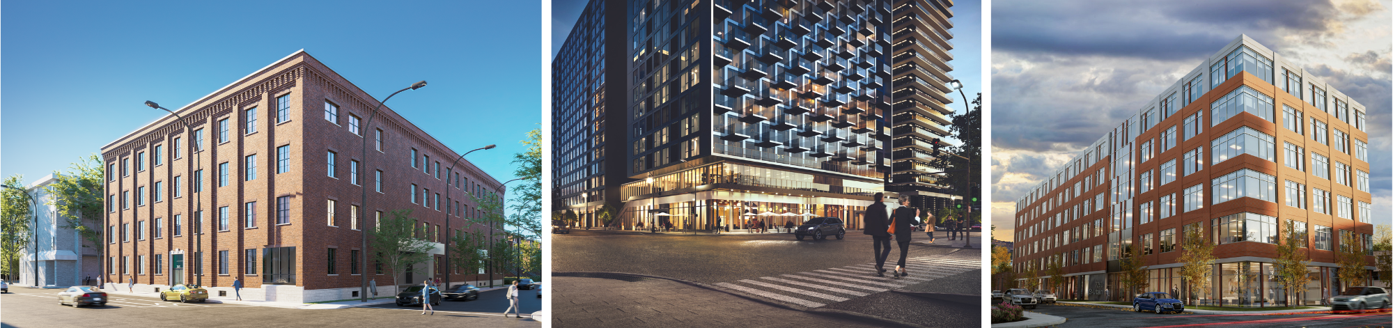 real estate projects. Day and night views